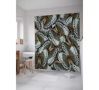 Штора (занавеска) для ванной JoyArty из сатена, 180х200 см с крючками sc_36655