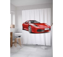 Штора (занавеска) для ванной JoyArty из сатена, 180х200 см с крючками sc_37289