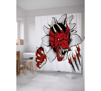 Штора (занавеска) для ванной JoyArty из сатена, 180х200 см с крючками sc_36680