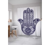 Штора (занавеска) для ванной JoyArty из сатена, 180х200 см с крючками sc_38632