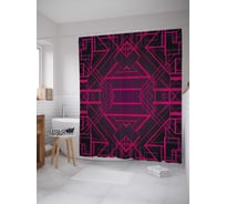 Штора (занавеска) для ванной JoyArty из сатена, 180х200 см с крючками sc_35065