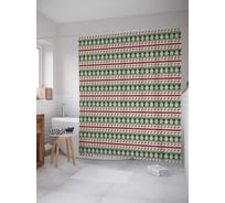 Штора (занавеска) для ванной JoyArty из сатена, 180х200 см с крючками sc_37156