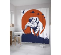 Штора (занавеска) для ванной JoyArty из сатена, 180х200 см с крючками sc_35772