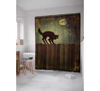 Штора (занавеска) для ванной JoyArty из сатена, 180х200 см с крючками sc_36696