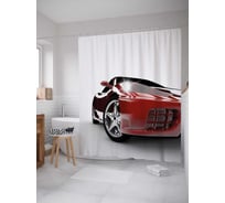 Штора (занавеска) для ванной JoyArty из сатена, 180х200 см с крючками sc_37287