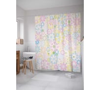 Штора (занавеска) для ванной JoyArty из сатена, 180х200 см с крючками sc_38074