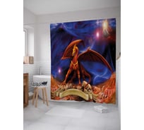 Штора (занавеска) для ванной JoyArty из сатена, 180х200 см с крючками sc_36670