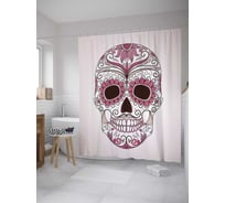 Штора (занавеска) для ванной JoyArty из сатена, 180х200 см с крючками sc_35954