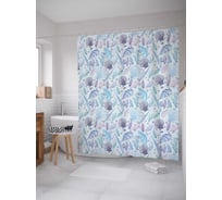 Штора (занавеска) для ванной JoyArty "Разновидности ракушек" из сатена, 180х200 см с крючками, sc_37445