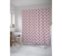 Штора (занавеска) для ванной JoyArty "Весенние ветки" из сатена, 180х200 см с крючками, sc_59058