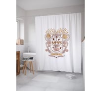 Штора (занавеска) для ванной JoyArty "Любовь больше, чем слова" из сатена, 180х200 см с крючками, sc_53726