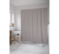 Штора (занавеска) для ванной JoyArty "Орнамент Марракеша" из сатена, 180х200 см с крючками, sc_59083