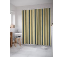 Штора (занавеска) для ванной JoyArty "Полосатое полотно" из сатена, 180х200 см с крючками, sc_54840