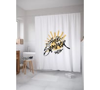 Штора (занавеска) для ванной JoyArty из сатена, 180х200 см с крючками sc_53749