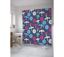 Штора (занавеска) для ванной JoyArty из сатена, 180х200 см с крючками sc_59268