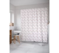 Штора (занавеска) для ванной JoyArty "Полевой цветок" из сатена, 180х200 см с крючками, sc_57760