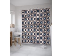 Штора (занавеска) для ванной JoyArty "Традиционный декор" из сатена, 180х200 см с крючками, sc_59262