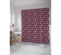 Штора (занавеска) для ванной JoyArty "Пушистые шары" из сатена, 180х200 см с крючками, sc_57613