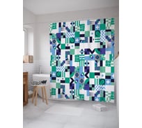 Штора (занавеска) для ванной JoyArty из сатена, 180х200 см с крючками sc_53659