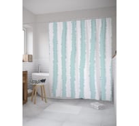 Штора (занавеска) для ванной JoyArty "Размазанные полосы" из сатена, 180х200 см с крючками, sc_55748