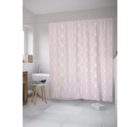 Штора (занавеска) для ванной JoyArty "Нежные узоры" из сатена, 180х200 см с крючками, sc_55135