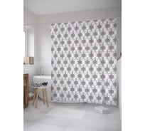 Штора (занавеска) для ванной JoyArty "Абстрактный символ мандалы" из сатена, 180х200 см с крючками, sc_55320