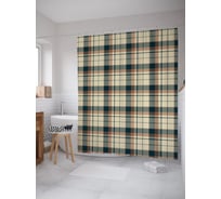 Штора (занавеска) для ванной JoyArty "Традиционная шотландская клетка" из сатена, 180х200 см с крючками, sc_57090