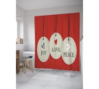 Штора (занавеска) для ванной JoyArty из сатена, 180х200 см с крючками sc_59395