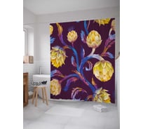 Штора (занавеска) для ванной JoyArty из сатена, 180х200 см с крючками sc_38909