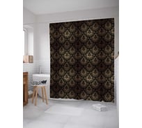 Штора (занавеска) для ванной JoyArty "Королевские переливы" из сатена, 180х200 см с крючками, sc_517