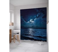 Штора (занавеска) для ванной JoyArty "Лунный свет" из сатена, 180х200 см с крючками, sc_38826