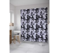 Штора (занавеска) для ванной JoyArty "Страстные розы" из сатена, 180х200 см с крючками, sc_8081