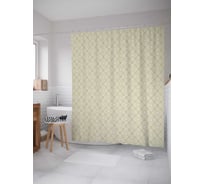Штора (занавеска) для ванной JoyArty "Викторианские ромбы" из сатена, 180х200 см с крючками, sc_31769