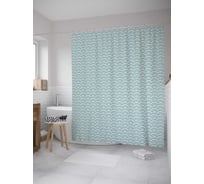 Штора (занавеска) для ванной JoyArty "Небесные барханы" из сатена, 180х200 см с крючками, sc_31864