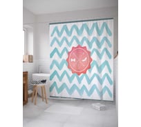 Штора (занавеска) для ванной JoyArty "Мужчина и Женщина" из сатена, 180х200 см с крючками, sc_4516