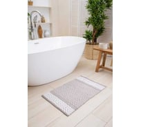 Коврик Arya Home Polka 50x80 см, серебро, белый 8680943086549