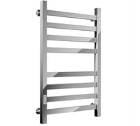 Полотенцесушитель электрический профильный Bauedge BAU В81/10 50х80, 2 вставки 4х4, размер 30x10 с таймером слева M0002