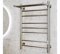 Полотенцесушитель электрический Bauedge с полкой BAU В10 50х80, П7 (2+3+2) с таймером справа, нержавеющая сталь, хром, универсальное подключение M0027U