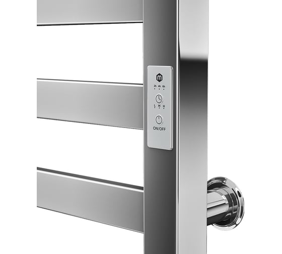 Полотенцесушитель электрический профильный Bauedge BAU В81/10 50х80, 2 вставки 4+4, с таймером справа M0001