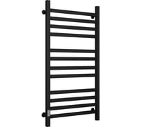 Полотенцесушитель электрический профильный Bauedge BAU В81/10 60х120, 3 вставки 4-4-4, черный матовый RAL 9005 с таймером слева M0063