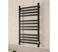 Полотенцесушитель электрический профильный Bauedge BAU В81/10 60х120, 3 вставки 4-4-4, черный матовый RAL 9005 с таймером справа M0062