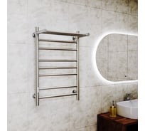 Полотенцесушитель электрический Bauedge с полкой BAU В10 50х80 П7 (2+3+2) с таймером слева, нержавеющая сталь, хром M0028