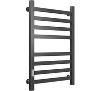 Полотенцесушитель электрический профильный Bauedge BAU В81/10 Gun Grey 50х80, темно-серый металлик с таймером слева M0082
