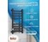 Полотенцесушитель электрический профильный Bauedge BAU В81/10 40х80, 2 вставки 4х4, размер 30x10, черный матовый RAL 9005 с таймером слева M0014 6