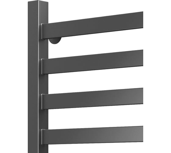 Полотенцесушитель электрический профильный Bauedge BAU В81/10 Gun Grey 50х80, темно-серый металлик с таймером, универсальное подключение M0104U