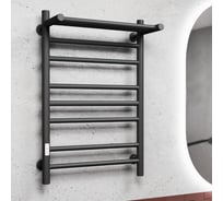 Полотенцесушитель электрический Bauedge с полкой BAU В10 50х80, П7 (2+3+2) таймер слева, черный матовый RAL 9005 M0024