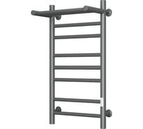 Полотенцесушитель электрический Bauedge с полкой BAU В10 40х80 Gun Grey П7 темно-серый металлик, с таймером справа M0092