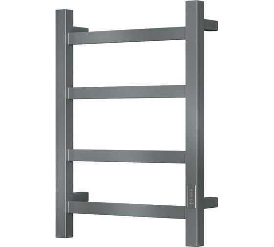 Полотенцесушитель электрический профильный Bauedge BAU Gun Grey В81/10 40х60, П4 темно-серый металлик с таймером, универсальное подключение M0113U