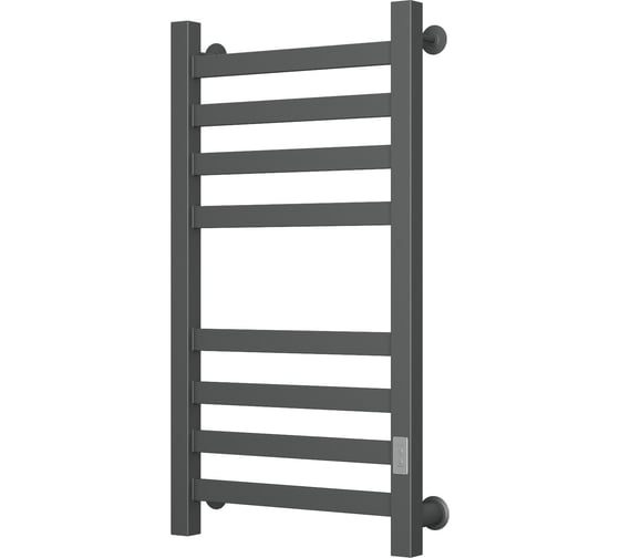 Полотенцесушитель электрический профильный Bauedge BAU Gun Grey В81/10 40х80 темно-серый металлик, с таймером  справа M0085
