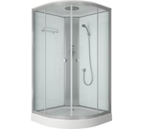 Душевая кабина Bauedge BAU Dream Hit Black 100x100х215, прозрачное закаленное стекло, белая TY0025